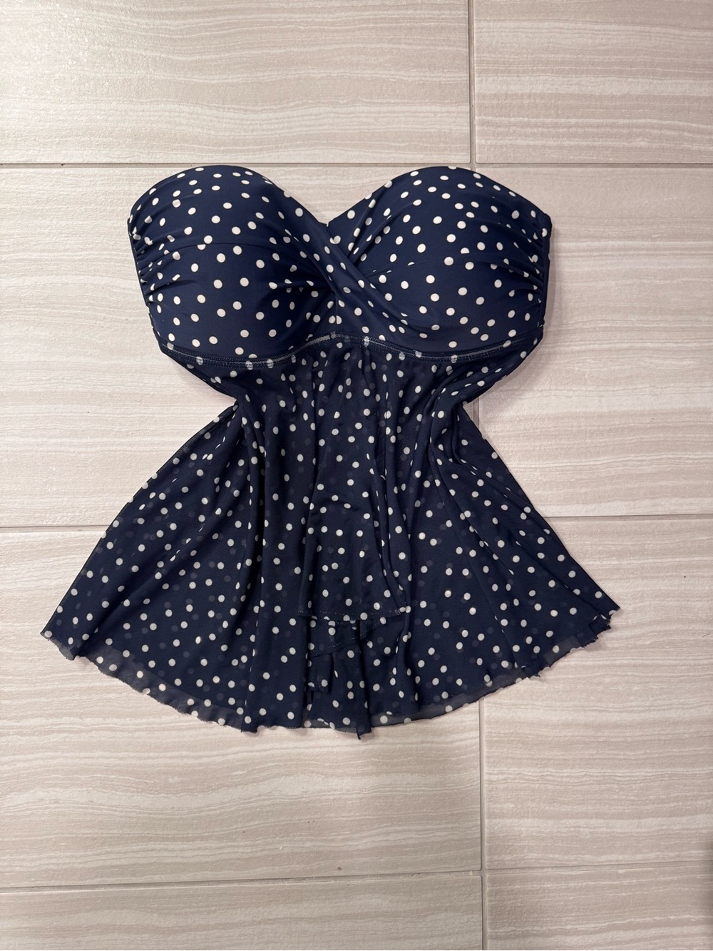 Merona Sheer Polka Dot Strapless Swim Top